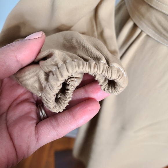 YUNE HO Tan  Isabella Collection Wrap Dress sz M - Picture 10 of 12